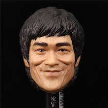 Cabeza de Bruce Lee a escala 1/6, cabeza de estrella de Kung fu asiática para figuras de acción de 12 pulgadas, cuerpo de muñecas, colecciones 2024 - compra barato