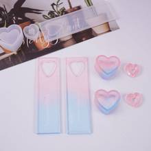 Crystal Epoxy Resin Mold Heart Shaped Box Hollow Pendant Bookmark Casting Silicone Mould Handmade DIY Crafts Making Tool 2024 - buy cheap
