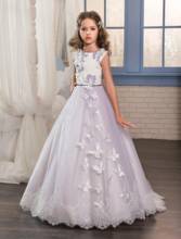 Vestido de princesa elegante para desfile, vestido de ocasión especial con lazo para niñas de 2, 4, 6, 8, 10 y 12 años 2024 - compra barato