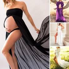 Платья для беременных с разрезом спереди, Одежда для беременных, Макси-платье для фотосессии, реквизит для фотосессии 2024 - купить недорого
