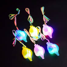 Новинка 2021, мигающее ожерелье со светодиодной подсветкой в виде мультяшного ракушки, морской улитки, детские ювелирные изделия для девочек, Подарочные игрушки, светящиеся вечерние чные товары 2024 - купить недорого