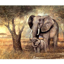 Full Square Diamond Painting Elephant 5D Cross Stitch Mosaic Embroidery Animals Rhinestone Pictures Diamond Art Kit 2024 - buy cheap