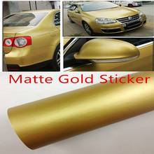 Matte Matt gold Vinyl Wrap Self Adhesive Air Release Bubble Free Car Styling Phone Cover Membrane Sticker Decal Film 2024 - buy cheap