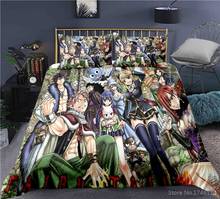Conjunto de cama twin king/queen e king size, peças, roupa de cama com cauda de fada, anime, fronha, roupa de cama têxtil para meninos e meninas 2024 - compre barato