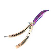 Dropship Folding Knife Butterfly In Knife Dull Blade No Edge Exercise Tool New Counter Strike 3D CS GO Practice Trainer Knife 2024 - buy cheap