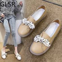 2021 Summer Genuine Leather Shoes Woman Slip On Ballet Flats Female Shallow Loafers Casual Sweet Ladies Footwear Shoes 2024 - buy cheap