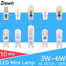10PCS LED Bulb 3W 6W led G4 G9 Light Bulb AC 220V AC12V Lamp SMD2835 Spotlight Chandelier Lighting Replace 30w 40wHalogen Lamp 2024 - buy cheap
