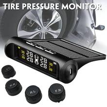 Solar Power Tpms Car Tire Pressure Monitoring System Digital LCD Display Auto Security Alarm Systems Tyre Pressure Warning 2024 - buy cheap