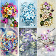 5D Diamond Painting Flower Mosaic Diy Diamond Embroidery Cross Stitch Full Round Rhinestone DIY Manual Hobby 2024 - buy cheap
