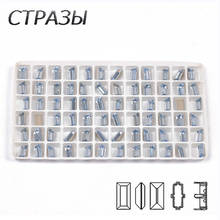 CTPA3bI Beauty Light Sapphire Color 4501Baguette Shapes With Silver or Golden Sew on Crystal Rhinestones DIY Clothing Decoration 2024 - buy cheap