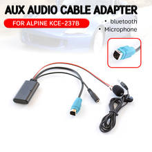 Adaptador de interfaz de audio inalámbrico con bluetooth, dispositivo con micrófono para Alpine 2009 + CDE-W203Ri, para Alpine KCE-237B, Cable receptor Aux 2024 - compra barato