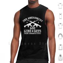 God Guns And Guts-camisetas sin mangas, chaleco 100% algodón, Ak47, derechos de pistola, 2. ª modificación, 1791 M16 2024 - compra barato