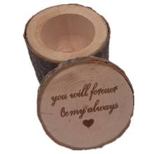 Vintage Ring Box Portable Wooden Wedding Engagement Ring Box Rustic Finger Ring Holder Universal DIY Decorations 2024 - buy cheap