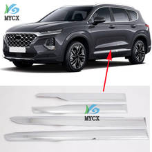 ABS хромированные боковые литья Накладка кузова гарнир аксессуары для hyundai Santa fe Santafe 2019 2020 2024 - купить недорого