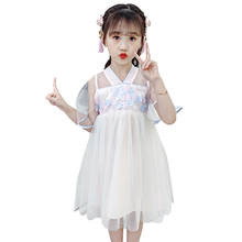 Vestido de princesa de malla para niña, vestido de fiesta con apliques, disfraz de verano para niña de 6, 8, 10, 12 y 14 años 2024 - compra barato