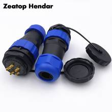 2Sets SP28 Waterproof 2 3 4 5 6 7 9 12 14 16 19 22 24 26 P Pin DIY Aviation Connector IP68 Power Cable Male Plug Female Socket 2024 - buy cheap