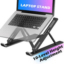 Soporte plegable para ordenador portátil, Base de enfriamiento de altura ajustable para iPad, tableta, Macbook, Lapdesk 2024 - compra barato