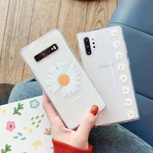 Корейский модный мягкий чехол для телефона с маргаритками для Samsung Note 10 8 9 plus S10 S10 E S9 S8 S7 S20 Plus A30 A50 A70 A80 A90 A51 A71, чехол 2024 - купить недорого