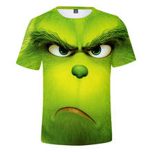 Camiseta con estampado 3d de mono verde para hombre y mujer, camiseta de manga corta, ropa de calle de Navidad, ropa de alta calidad 2024 - compra barato
