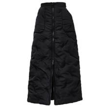 autumn winter thick down cotton skirt women high waist zipper package hip a-line skirt plus size 4XL 2024 - buy cheap