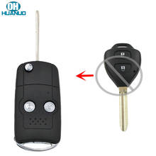 Remote Flip Key Case Folding Key Housing Cover Keyless Entry 2 Button for Toyota Corolla Camry Yaris Prado Echo Rav4 2024 - buy cheap