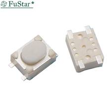 Botão interruptor tático branco 50 peças, smd 4pin tridimensional botão interruptor momentâneo 3*4*2.5mm 2024 - compre barato