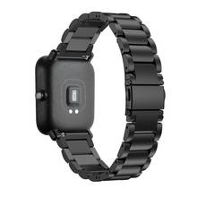 Ремешок для умных часов Xiaomi Huami Amazfit Bip BIT Lite Youth/Amazfit GTS из нержавеющей стали, браслет на запястье, 20 мм, стальной ремешок для часов 2024 - купить недорого