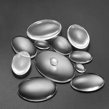 5-50pcs/lot Size 10-50mm Oval Glass Cabochon Cameo Transparent Clear Flat Back Crystal Cabochon For Jewelry Making Accessories 2024 - buy cheap