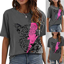40# Harajuku Women's Printing T-shirts Tops Solid Short Sleeves O-neck T-shirt Shirts Tops Plus Size Sexy Casual Vintage Рубашки 2024 - buy cheap