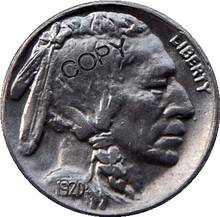 США 1920 P, D, S с гравировкой в виде американского бизона из никеля копии монет 2024 - купить недорого