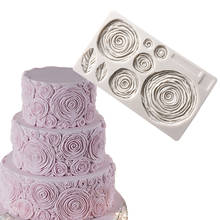 Molde de silicona lateral para pastel de rosa, herramientas de decoración de pasteles, Fondant, galletas, magdalenas, Chocolate 2024 - compra barato