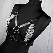 UYEE Sexy Women Leather Harness Body Bondage Garter Belt Underwear Stockings Cage  Suspenders Bustier Corset Bra Lingerie Goth 2024 - buy cheap