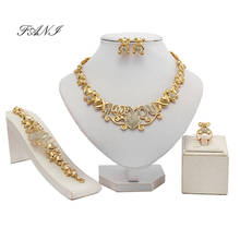 Fani Dubai-Conjunto de joyería nupcial de oro para mujer africana, conjunto de joyería de moda, accesorios de boda nigerianos, venta al por mayor 2024 - compra barato