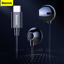 Baseus C06 Type C Earphone Headphones Wired In Ear Buds Headset 6D Stereo Smartphone Earbuds Noise Canceling Sport Ear Phones 2024 - buy cheap