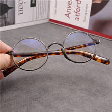Rockjoy-Montura de anteojos de titanio para hombre, gafas redondas pequeñas para hombre, gafas empotradas para lectura óptica graduada/recibo para Miopía 2024 - compra barato