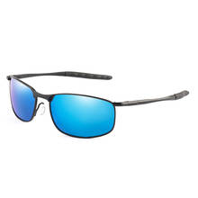 Óculos polarizado masculino, óculos em metal quadrado uv400 2024 - compre barato
