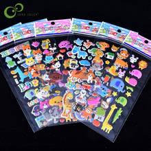 6 Sheets 3D Cartoon Stickers Waterproof Bubble PVC DIY Sticker Cartoon Animals Stickers Girls Boys Kids Children Gift GYH 2024 - buy cheap