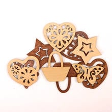 Butterfly Love Heart Pattern Wooden Scrapbooking Paitning Craft DIY Handmade Accessory Home Decoration 42-45mm 10pcs 2024 - buy cheap