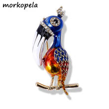 Morkopela Bird Enamel Pin Party Brooch Jewelry Vintage Rhinestone Clothes Scarf Clip Accessories Brooches For Women 2024 - buy cheap