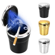 LEEPEE Car Ashtray with LED Blue Light Interior Accessories Plastic Cigarette Smoking Cup Car Accessories Ashtray Ash Holder 2024 - buy cheap