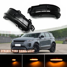 Black For Land Rover Discovery Sport Range Rover Evoque Velar Car LED Rearview Dynamic Turn Signal Indicator Blinker Light 2024 - buy cheap