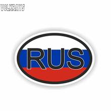 Volkrays Creative Car Sticker Rus Russia Country Code Accessories Reflective Waterproof Cover Scratches Vinyl Decal,6cm*10cm 2024 - buy cheap