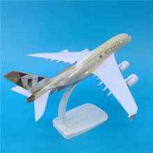 20CM 1:300 Airbus A380 ETIHAD Airlines Airplanes Plane Aircraft Alloy Model Toy Kids Children Adult Airliner Collection Display 2024 - buy cheap