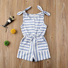 Baby Romper 2020 Casual Kid Baby Girl Stripe Clothes Sleeveless Striped Romper Jumpsuit Outfit Sunsuit 2024 - buy cheap