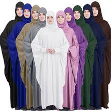 Eid Muslim Women Abaya Dress Full Cover Prayer Garment Hijab Long Khimar Kaftan Robe Overhead Arab Middle East Maxi Gown Islamic 2024 - buy cheap