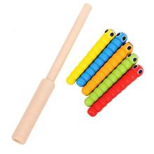 1 Wand + 5 Worms For Catch Worm Game Strawberry Grasping Baby Wooden Toys 2024 - buy cheap