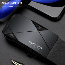 MARTINPOLO genuine leather Belt men Automatic buckle cowhide Strap for male designer Belts luxury cunmerbunds black MP02401P 2024 - buy cheap