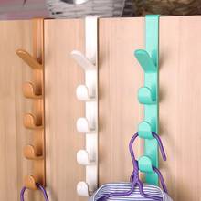 1pcs Plastic Home Storage Organization Hooks Rails Bedroom Door Hanger Clothes Hanging Rack Holder Hooks For Bags Random Color 2024 - buy cheap