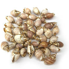 Concha natural moda conch pingentes requintado encantos para fazer jóias diy pulseira colares brinco acessórios tamanho 15x25mm 2024 - compre barato