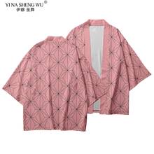 Fantasia de kimono demon slayer, roupas casuais para homens e mulheres, para cosplay do japão 2024 - compre barato